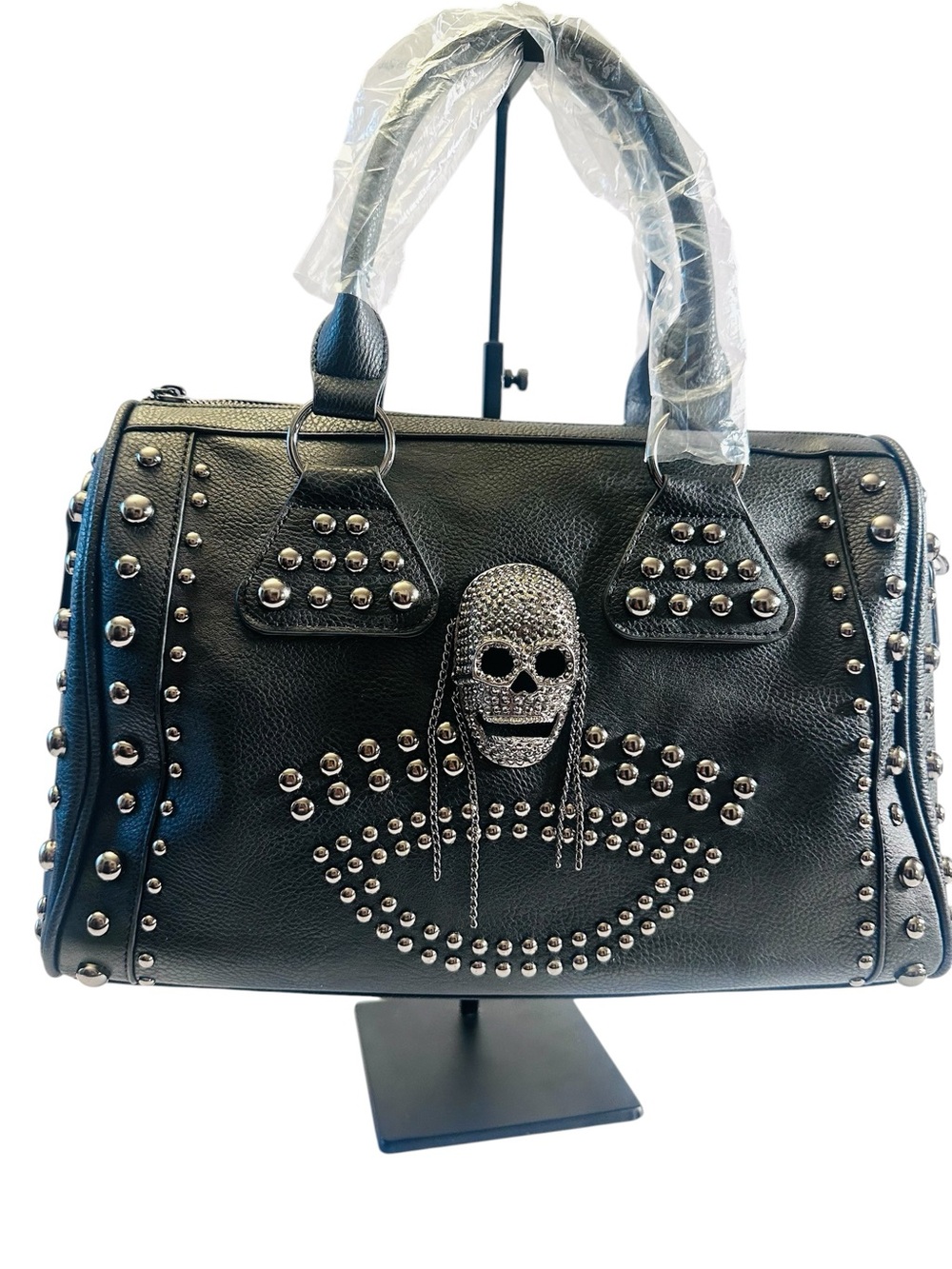 🖤 Midnight Alchemist — Studded Skull Doctor Satchel NWOT